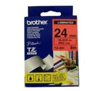 Brother 1 Inch x 26.2 Feet Black on Red for P-Touch (TZ451)