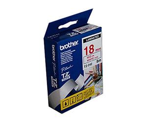 Brother 322241 - Ruban rouge/blanc 8mx18mm