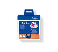 Brother LC521 Value Pack - pack de 4 - noir, jaune, cyan, magenta - original - cartouche d'encre