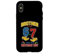 Brother 67 Meme Birthday Blocs de Construction 7 Ans Coque pour iPhone X/XS