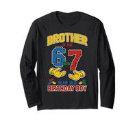 Brother 67 Meme Birthday Blocs de Construction 7 Ans Manche Longue