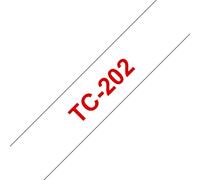 Brother - Blanc, rouge - Rouleau (1,2 cm x 7,7 m) 1 unités bande imprimante - pour P-Touch PT-15, PT-20, PT-2000, PT-3000, PT-500, PT-5000, PT-6, PT-8, PT-8E