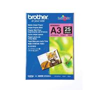 Brother BP60MA3 Inkjet Paper, A3, Matte, 297 mm (W) x 420 mm (L), 25 Sheets, Bro
