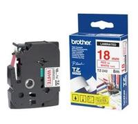 Brother - Brillant - rouge sur blanc - rouleau (1,8 cm x 8 m) 1 cassette(s) ruban - pour P-Touch PT-1650, 18, 1830, 1880, 1950, 1960, 2100, 2110, 2430, 2700, 2710, 3600, 9800 G