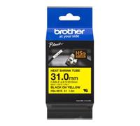 Brother Ruban pour gaine thermorétractable HSE661E – Noir sur jaune 31 mm × 1,5 m