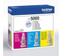 Brother BT5000CLVAL - Pack 3 Cartouches d'Encre Couleur Compatibles Cyan, Magenta, Jaune - 48.8ml - Rendement 5000 pages
