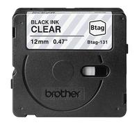 Brother BTAG-131 - Noir sur transparent - Rouleau (1,2 cm x 4 m) 1 cassette(s) boîte de suspension - bande d'étiquettes - pour Brother PT-N10, PT-N20, PTN-25BT
