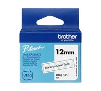 Brother Btag-131 - Noir sur transparent - Ruban