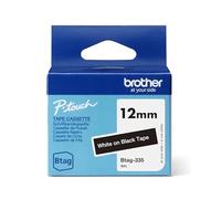 Brother Ruban d'étiquettes Btag-335 Blanc sur noir Original