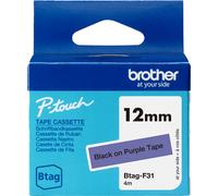 Brother Btag-F31 Ruban noir sur violet Original Btag-F31