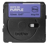 Brother BTAG-F35 - Blanc sur violet - Rouleau (1,2 cm x 4 m) 1 cassette(s) boîte de suspension - bande d'étiquettes G