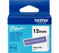 Brother Btag-F35 Ruban blanc sur violet Original Btag-F35