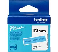 Brother BTAG-L33 ruban d'étiquette Bleu sur bleu clair