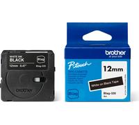 brother BTAG335 brother ruban d'écriture Btag BTAG335, 12 mm blanc sur noir