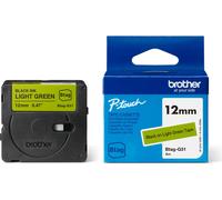 brother BTAGG31 brother ruban d'écriture Btag BTAGG31, 12 mm noir sur vert