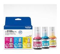 Brother BTD100CL Value Pack - Pack de 3 - haute capacité - jaune, cyan, magenta - original - boîte de suspension - recharge d'encre - pour Brother DCP-T530DW, DCP-T730DW, MFC-T930DW G
