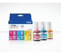 BTD100CL Value Pack - Pack de 3 - haute capacité - jaune, cyan, magenta - original - boîte de suspension - recharge d'encre - pour Brother