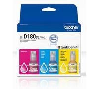 Brother BTD180CLVAL Bouteilles d'encre couleur multipack | 3 couleurs