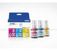 BROTHER BTD180CLVAL Ink Bottle Value Pack, C/Y/M, Includes 3 x Ink Bottles, Genu