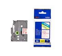 Brother TZe-132 - (12 mm) - Rouge sur transparent - Ruban