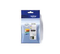 Brother Cartouches jet d'encre LC-3219XLBK/LC-3219XLC/LC-3219XLY, noir/cyan/magenta/jaune, emballage multiple, très haut rendement, comprend 4 cartouches jet d'encre, Brother Fournitures authentiques