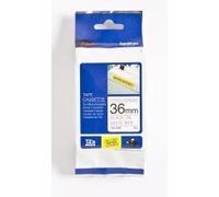 Brother© Cassette de ruban TZe laminé Noir sur blanc 36 mm x 8 m