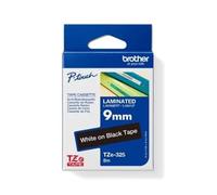 Brother Ruban laminé TZE-325 noir/blanc 9 mm