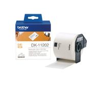 Brother DK-11202 Étiquette Noir/Blanc 62x100mm, 300 étiquettes/rouleau, Technologie Thermique Directe, Compatible Brother QL-1050/1060N/500 etc.