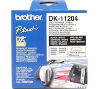 Brother DK-11204 Bande de création d'étiquettes noir sur blanc
