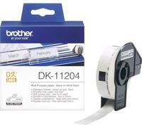 Brother DK-11204 Rouleau détiquettes 54 x 17 mm papier blanc 400 pc(s) fixation permanente DK11204 Etiquette pour adresse