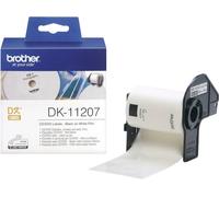 Brother DK-11207 Rouleau d'étiquettes Ø 58 mm film blanc 100 pc(s) fixation permanente DK11207 Etiquette pour CD, Etiquette pour