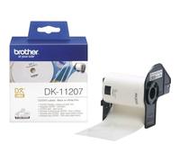 Brother Rouleau d'étiquettes CD/DVD DK-11207 original noir sur blanc 58 mm