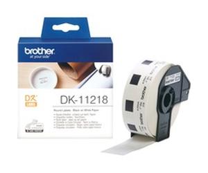 Brother DK-11218 étiquette ronde prédécoupée - papier, Ruban