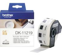Brother DK-11219 Rouleau d'étiquettes Ø 12 mm papier blanc 1200 pc(s) fixation permanente DK11219 Etiquette universelles