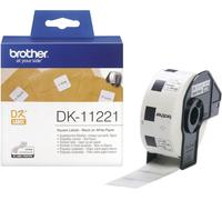Brother DK-11221 Rouleau d'étiquettes 23 x 23 mm papier blanc 1000 pc(s) fixation permanente DK11221 Etiquette universelles