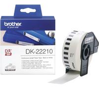 Brother DK-22210 Rouleau d'étiquettes 29 mm x 30.48 m papier blanc 1 pc(s) fixation permanente DK22210 Etiquette universelles