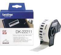 Brother DK-22211 Rouleau d'étiquettes 29 mm x 15.24 m film blanc 1 pc(s) fixation permanente DK22211 Etiquette universelles
