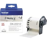Brother DK-22212 Rouleau d'étiquettes 62 mm x 15.24 m film blanc 1 pc(s) fixation permanente DK22212 Etiquette universelles