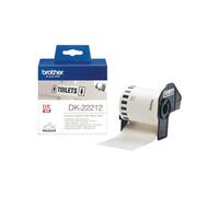 Brother DK-22212 Rouleau Film Continu Noir sur Blanc 62mm x 15.24m, Technologie Thermique Directe, Compatible Brother QL Series