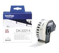 Brother DK-22214 Rouleau d'étiquettes en papier blanc 12 mm x 30,48 m 1 pièce Adhésif permanent DK22214 Étiquettes universelles