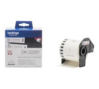 Brother DK-22251 ruban d'étiquette Noir et rouge sur blanc (Lot de 6)