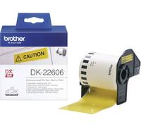 Brother DK-22606 Rouleau d'étiquettes 62 mm x 15.24 m film jaune 1 pc(s) fixation permanente DK22606 Etiquette universelles