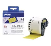 Brother DK-44605 | Rouleau de Papier Continu, Original | Noir sur Jaune | 62 mm x 30,48 m