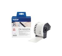 Brother DK-N55224 Ruban d'étiquettes continu 64mm x 30.48m, Noir sur Blanc, Papier, Taille bande 5.4cm, pour imprimantes Brother DK