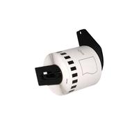 Brother DK22113 - Etiquettes génériques de taille personnalisée - Largeur 62mm x 15,24 mètres - Texte noir sur fond transparent