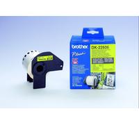 Brother DK-22606 - (62 mm) - Noir sur jaune - Étiquette
