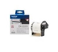 Brother DK-22251 Noir et rouge sur blanc (62 mm)