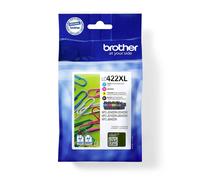 Brother Encre LC-422XLVAL d'origine pack bundle noir, cyan, magenta, jaune LC422XLVAL