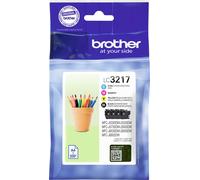 Brother Encre LC3217 d'origine pack bundle noir, cyan, magenta, jaune LC3217VAL