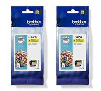 Brother Encre lc424y Jaune (Lot de 2)